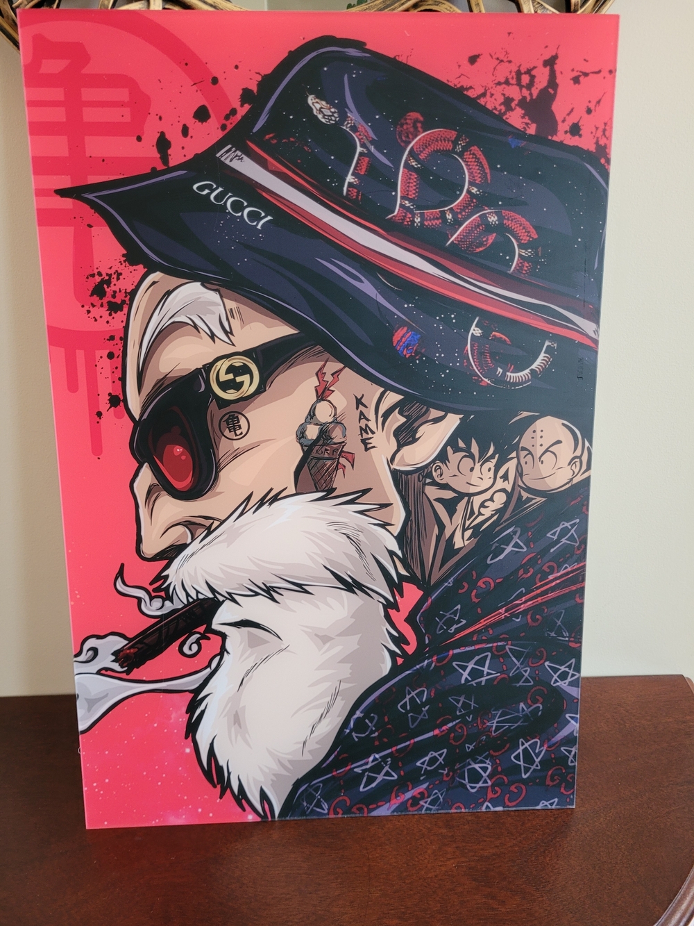 Brand New Gallery Panda Large 16" x 24" Master Roshi Acrylic Wall Art